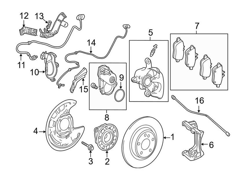 Mercedes Brake Hydraulic Hose - Rear 2464200148